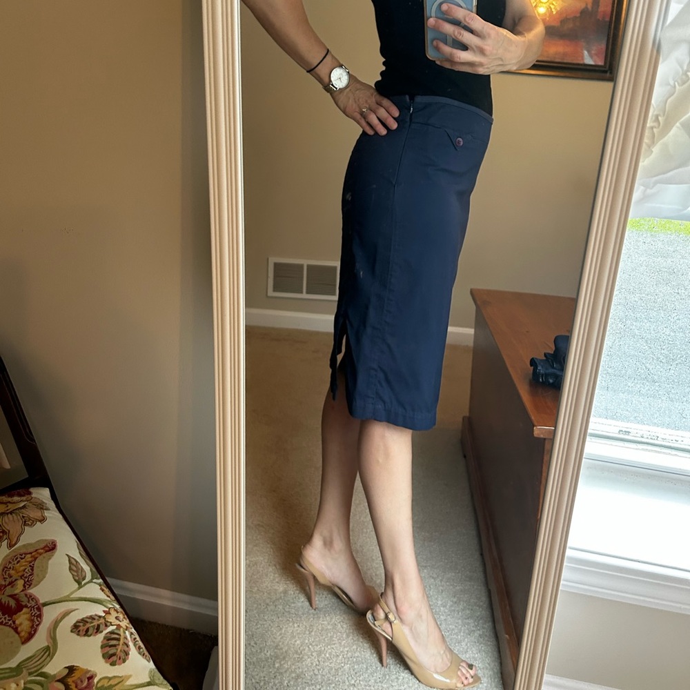 Anthropologie | Odille | Navy pencil skirt